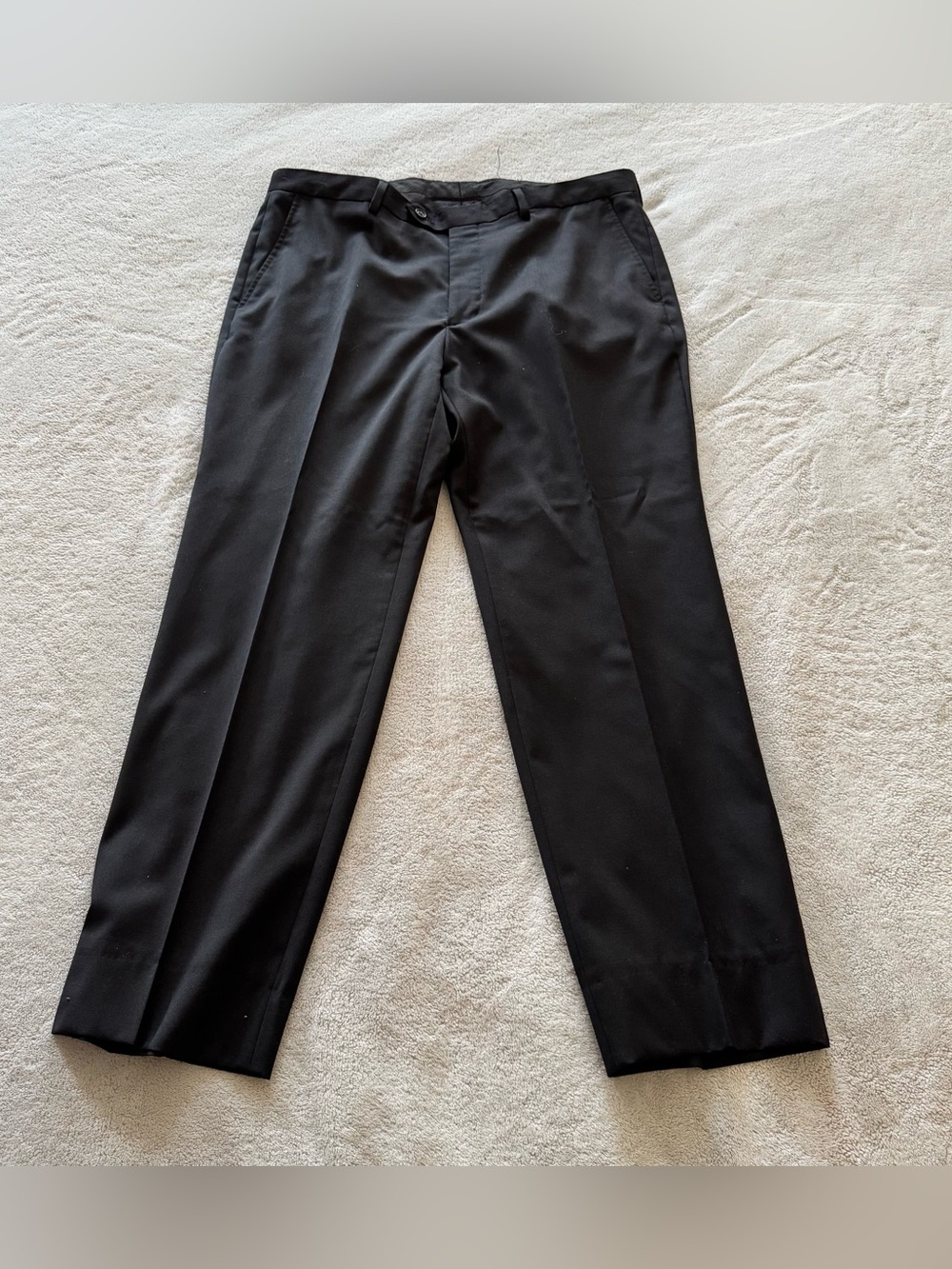 Joseph & Feiss Black Dress Pants 40R 34 Waist Men’s Flat Front Career Slacks